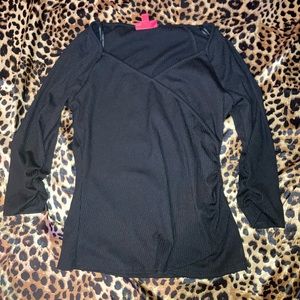 Jennifer Lopez black dress shirt